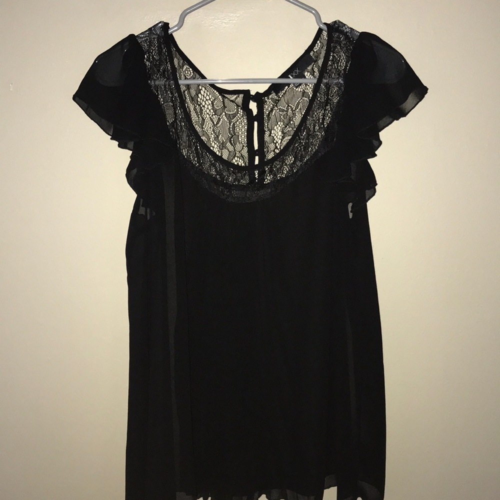 Sheer black blouse